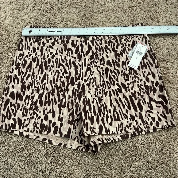 NWT new Anthropologie the ettie shorts Maeve 30 animal print brown - Picture 14 of 16